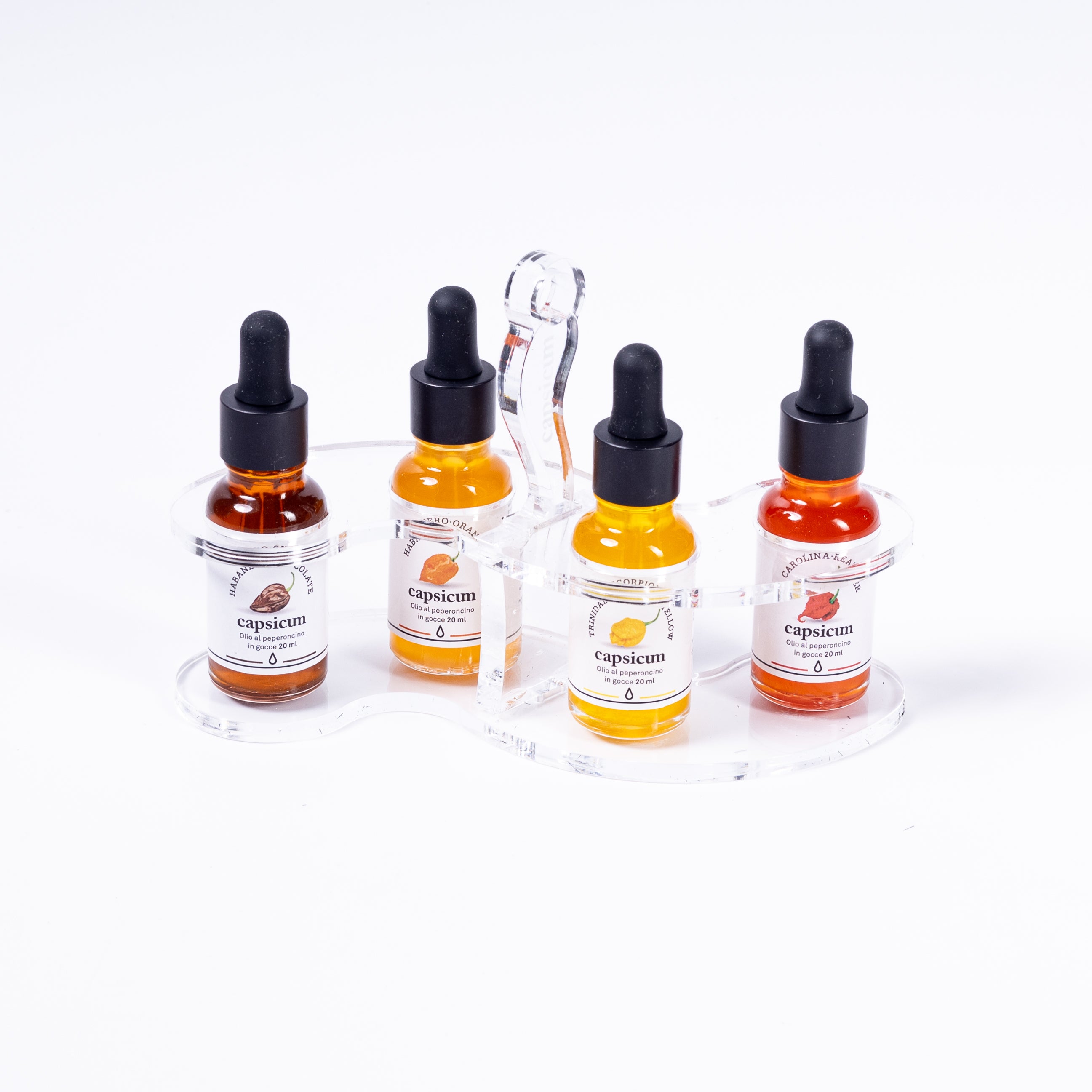 Capsicum 4x Reinsortiges-Chiliöl Set