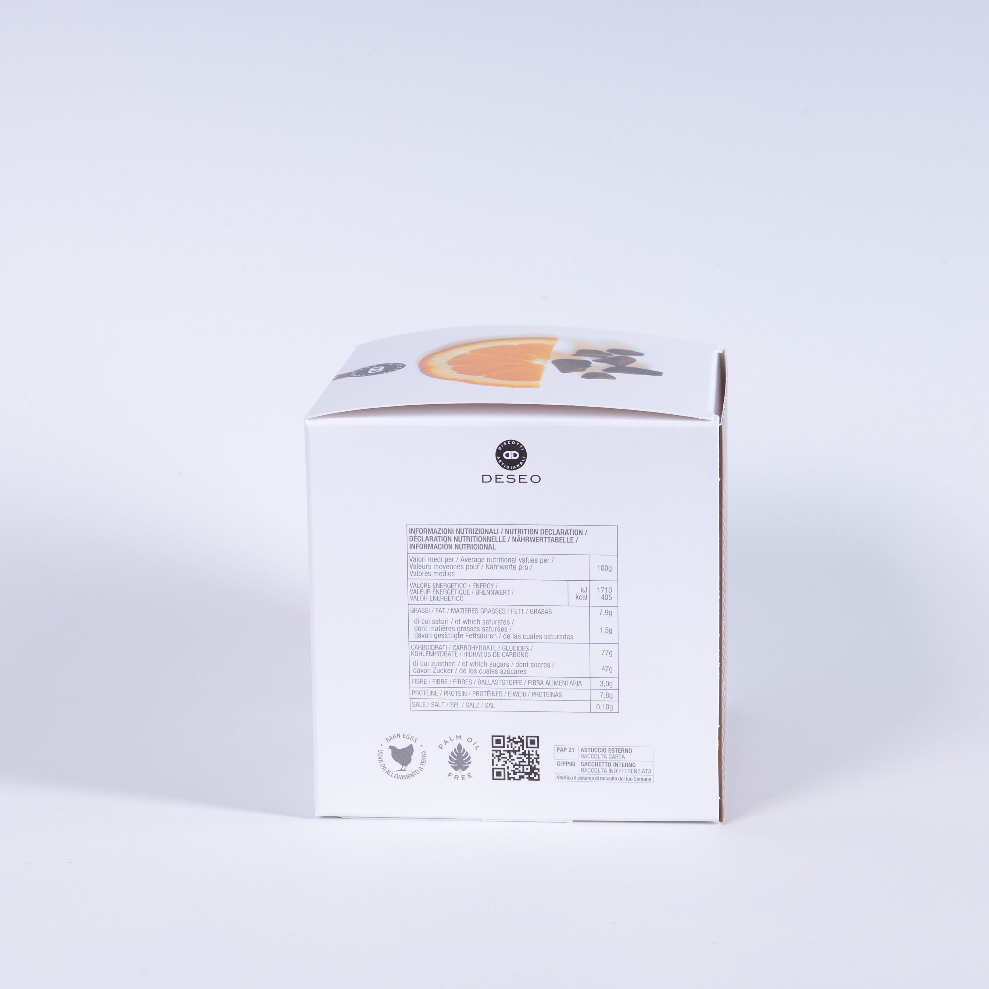 Deseo Cantuccini mit Zartbitterschokolade und kandierter Orange