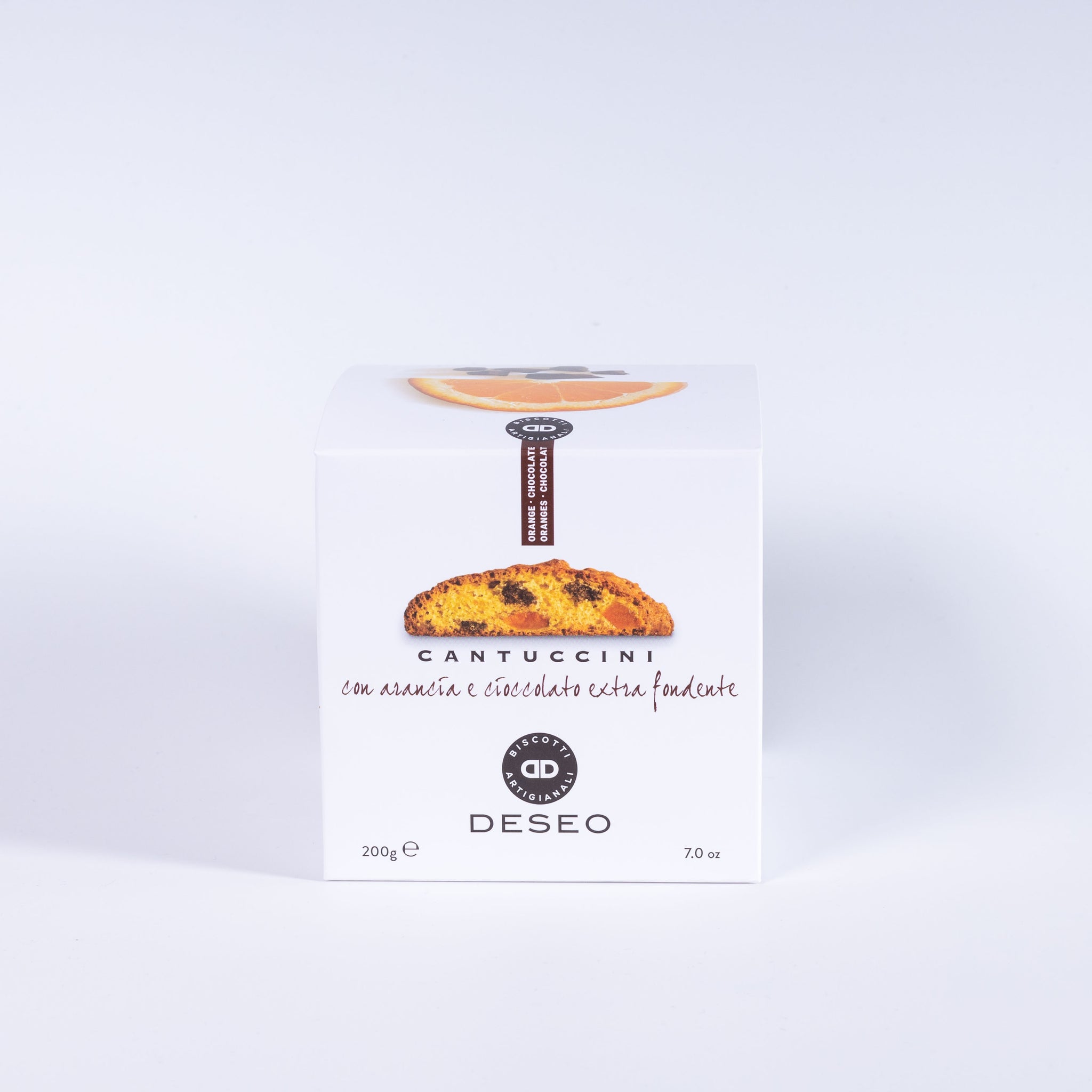 Deseo Cantuccini mit Zartbitterschokolade und kandierter Orange