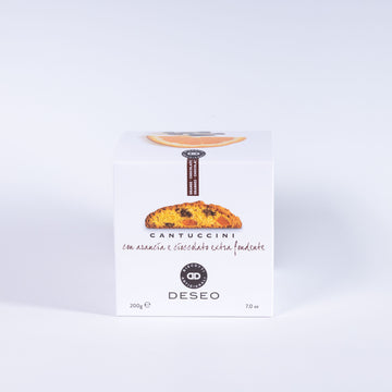 Deseo Cantuccini mit Zartbitterschokolade und kandierter Orange