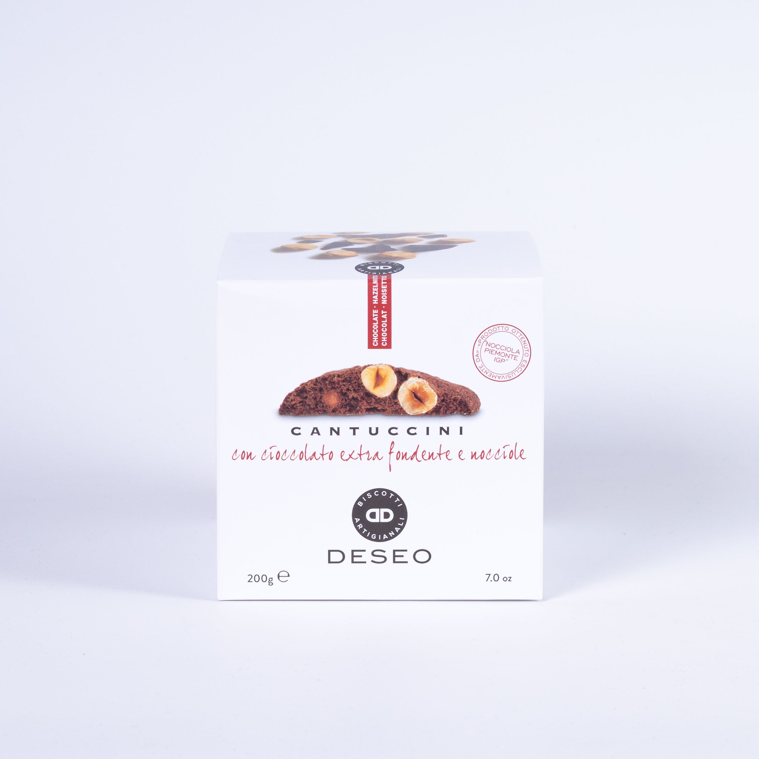 Deseo Cantuccini mit Zartbitterschokolade und Haselnüssen
