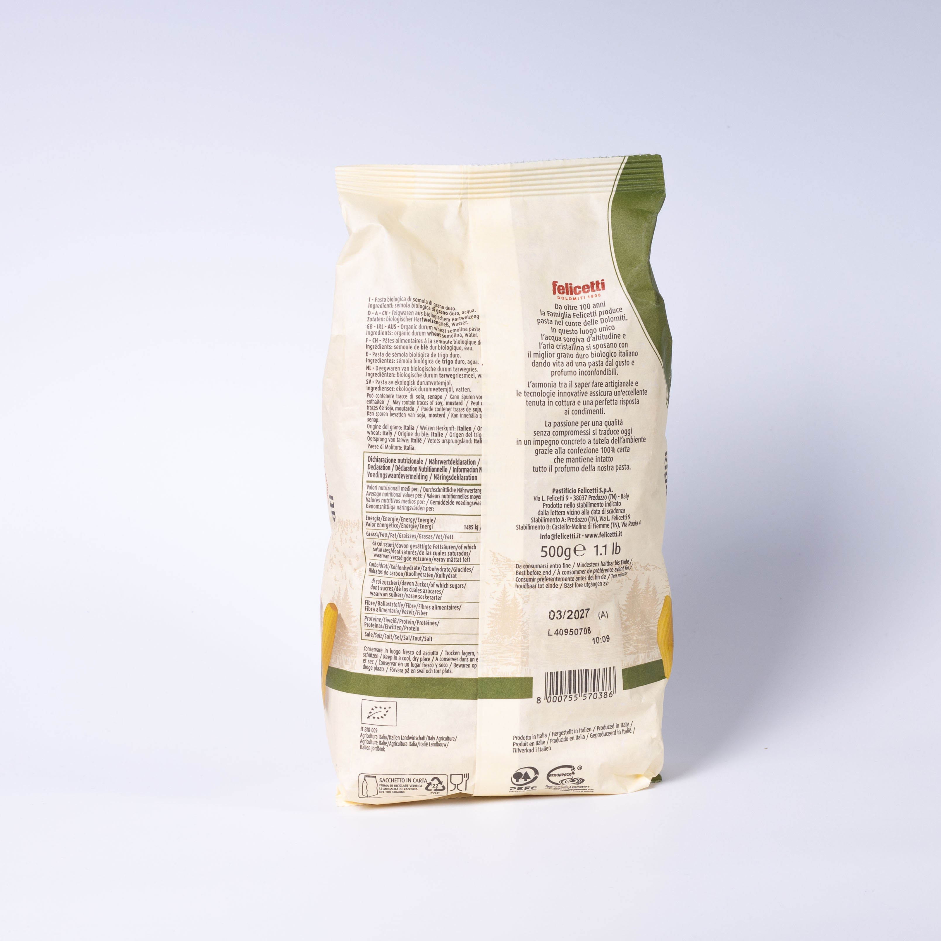 Felicetti Rigati Pasta N6179 Bio