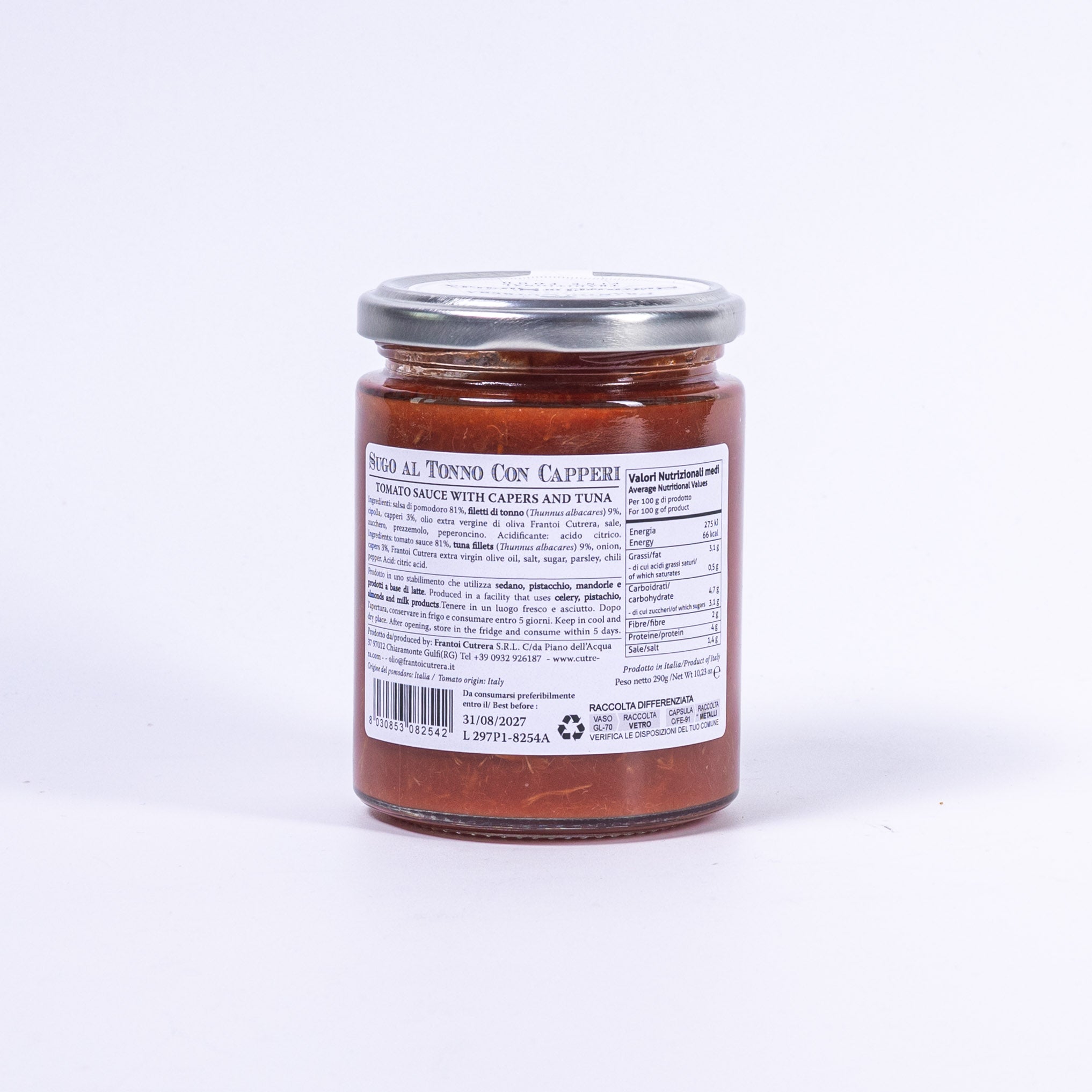 Frantoi Cutrera Sugo al Tonno con Capperi