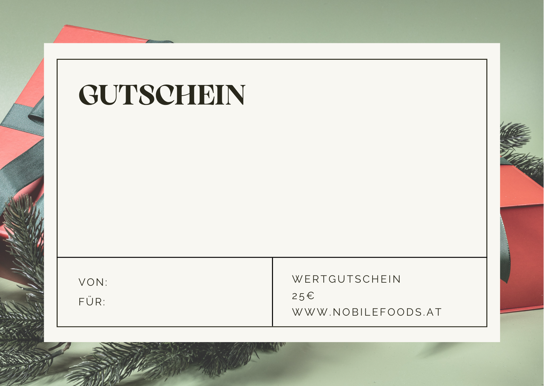 Wertgutschein Weihnachten