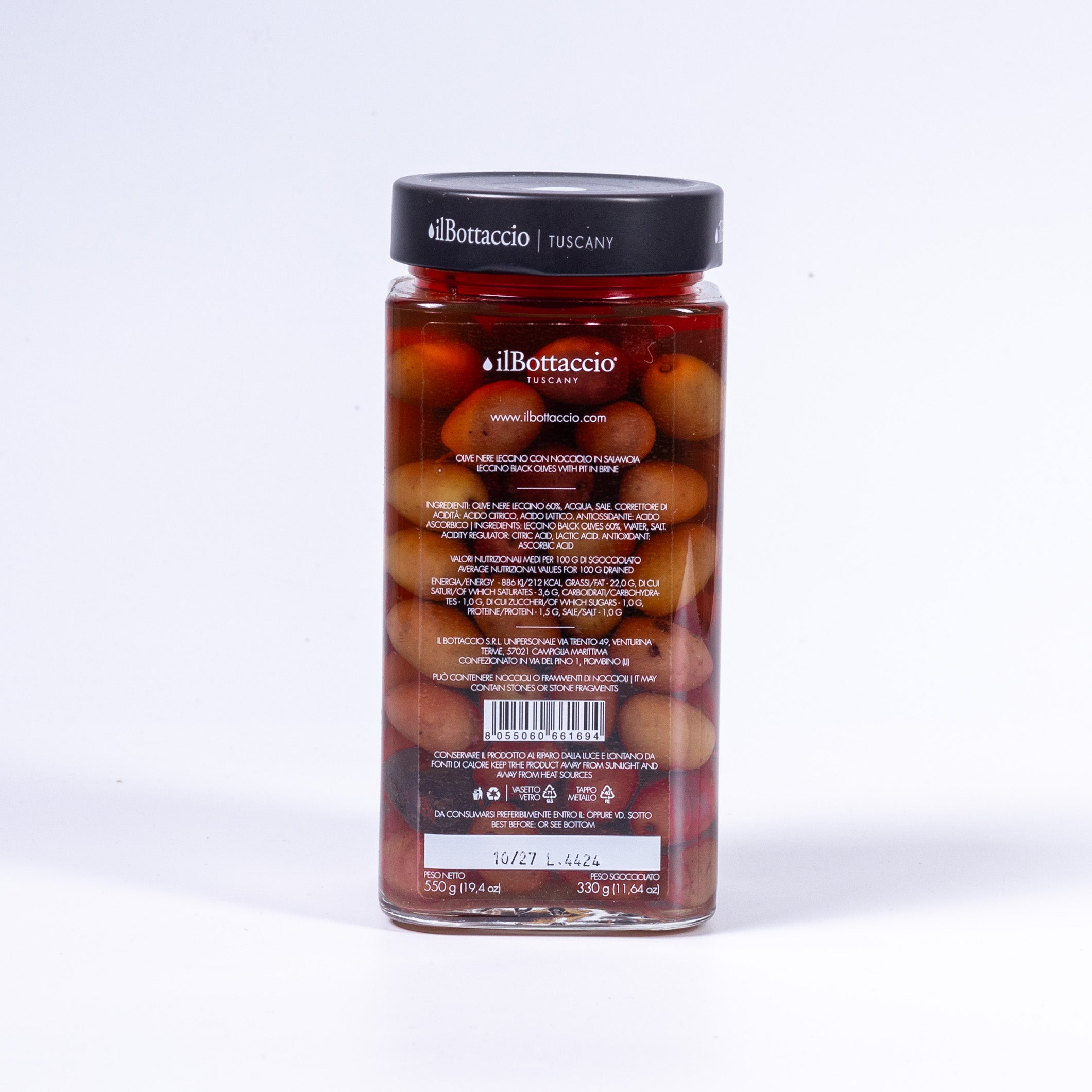 Il Bottaccio Leccino Olive 550g