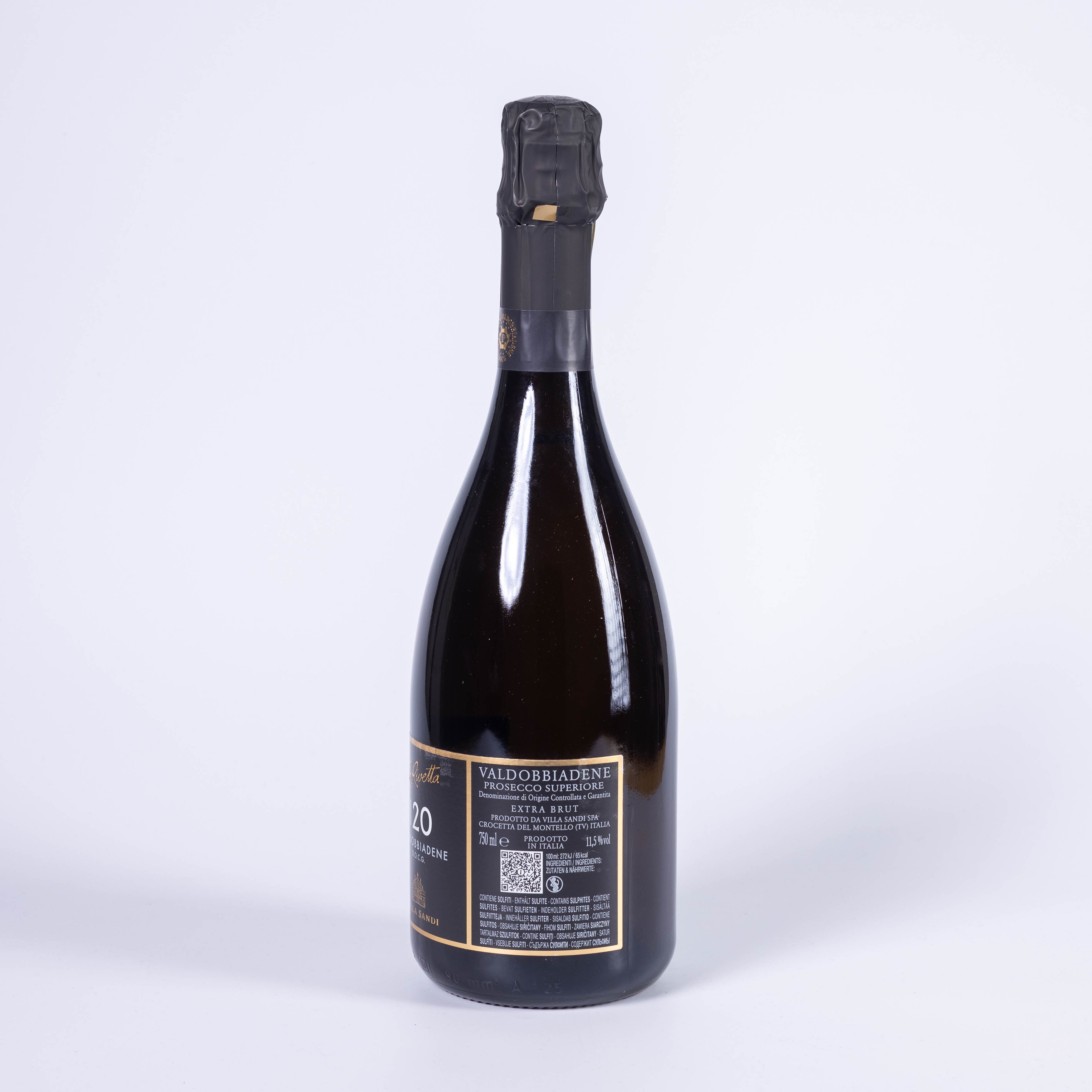 La Rivetta 120 Valdobiaddene Prosecco Superiore Extra Brut DOCG