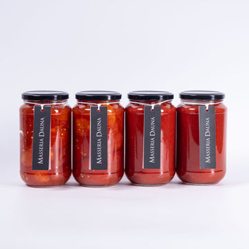 Masseria Dauna Tomaten-Bundle Passata & geschälte Tomaten 4er Set