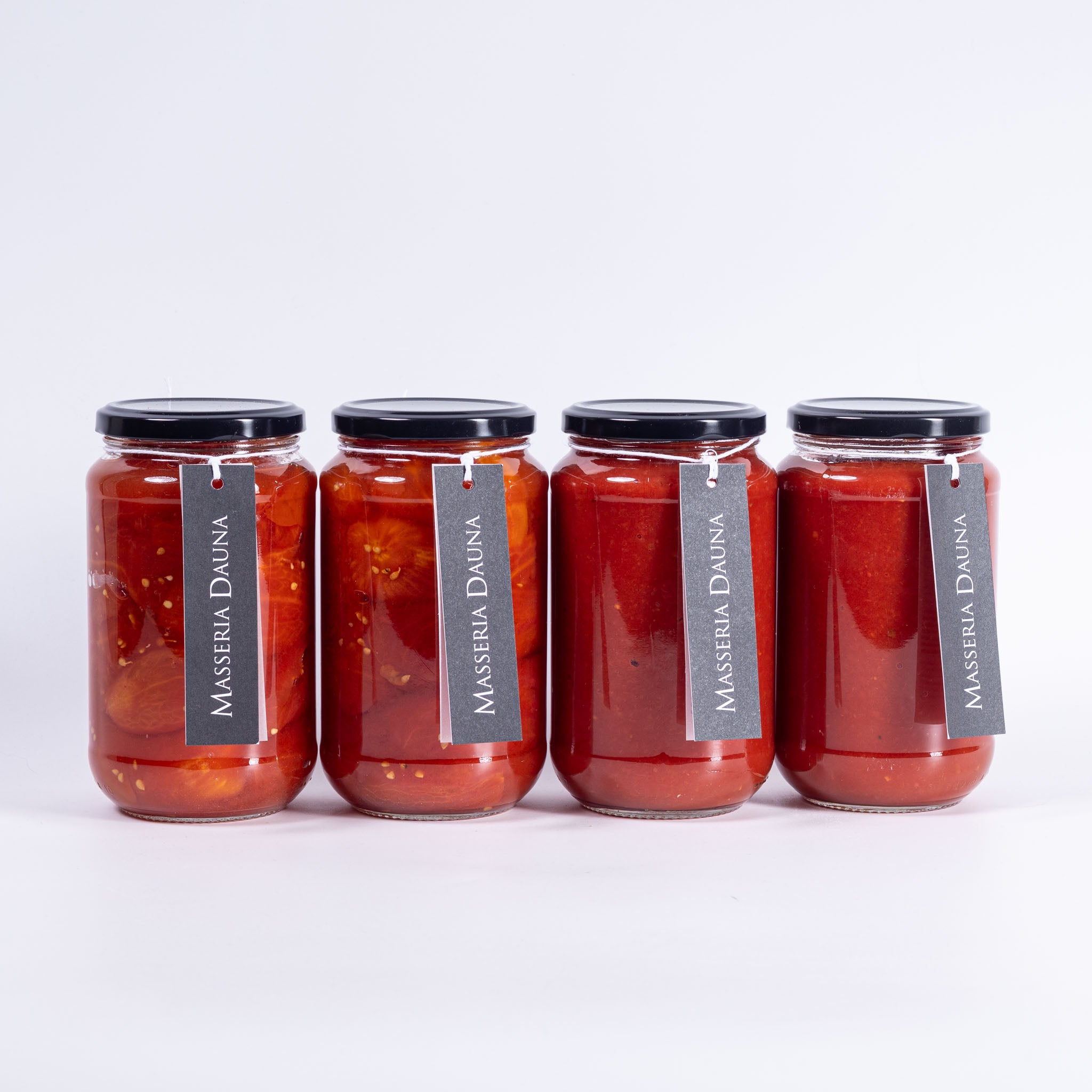 Masseria Dauna Tomaten-Bundle Passata & geschälte Tomaten 4er Set