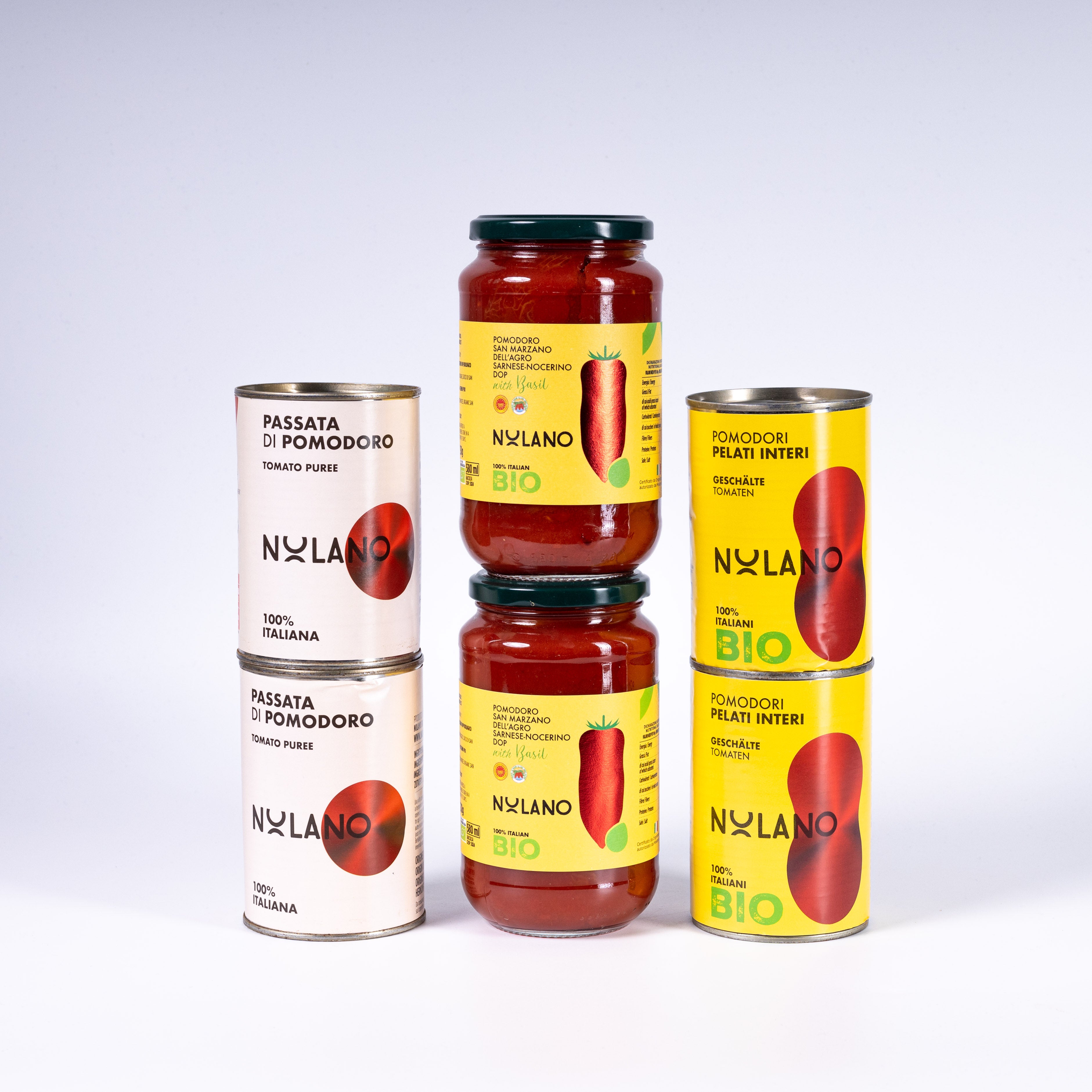 Nolano Tomaten 6er Set, San Marzano, Geschält, Passiert