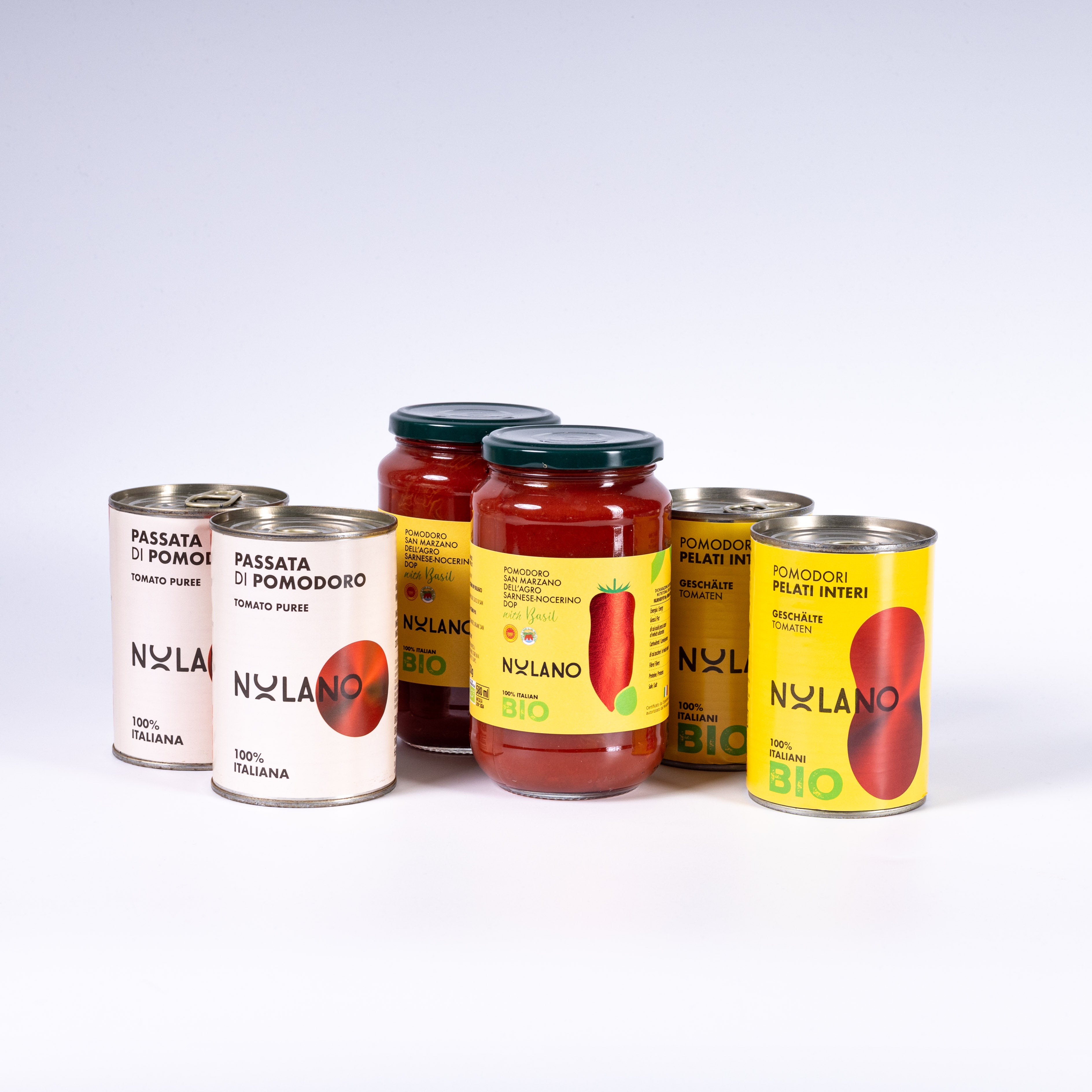 Nolano Tomaten 6er Set, San Marzano, Geschält, Passiert